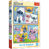 Puzzle  2x70 Ze Stitchem nie ma nudy - Disney Lilo and Stitch